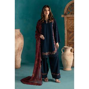 Ensemble haut-bas et dupatta de créateur avec broderie et travail de séquence, taille XL - Product Image 4