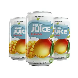 Wholesales OEM Mango Fruit Juice Drink in tinned aluminum can private label with pulp factory price