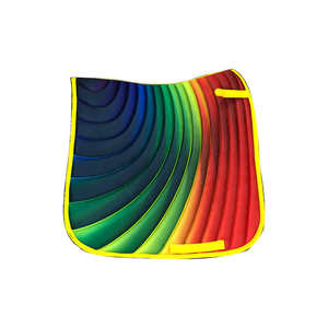 Selle de cheval occidentale en laine multicolores de haute qualité |   Tapis de selle de course de chevaux antidérapant tout usage en gros - Product Image 1