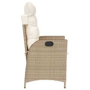 Sedia da Giardino Reclinabile in Rattan PE Beige Standard - Product Image 5