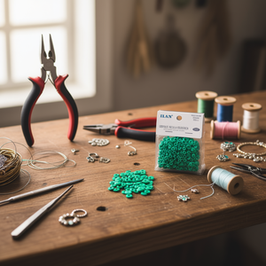 Ilan Polymer Clay <b>Disc</b> Beads 6x1 Mm Green Craft Jewelry Making - Product Image 2