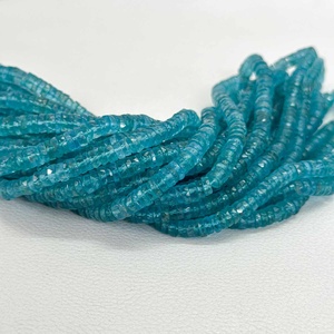6mm 7mm Natural Sky Blue Apatite <b>Heishi</b> Tyre Faceted Gemstone Beads Jewelry High Quality Loose Custom Beaded <b>Bracelets</b> For Women - Product Image 1