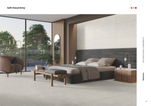 Azulejos de superficie de terciopelo DG en tonos suaves de blanco y gris, 600x1200, para paredes y suelos interiores. - Product Image 5