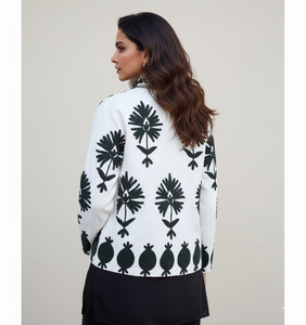 Jacket Women's Outdoor Winter Autumn Floral Design Handmade Cotton Duck Suzani Embroidered Eco-Friendly - Product Image 2