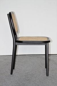 Chaise de salle à manger ronde en bois de mahogany massif et rotin pour la maison, la villa, l'appartement et l'hôtel - Product Image 6