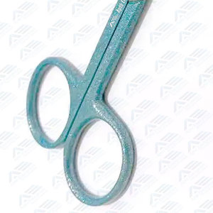 Tijeras para Uñas y Cejas con Diseño Brillante Azul Agua, Tijeras Delgadas de 4 Pulgadas con Punta Puntiaguda, Tijeras para Manicura de Acero Inoxidable - Product Image 5