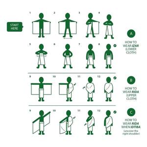 Ihram para Hajj para Adultos, Color Personalizado, Algodón Transpirable de Secado Rápido, Elástico en Cuatro Direcciones, Ihram para Hombre, Verano, Elegante, Largo hasta el Tobillo - Product Image 6