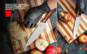 Couteau de chef moderne en acier inoxydable, outil de cuisine équilibré pour les chefs professionnels, les cuisiniers amateurs et la préparation alimentaire commerciale - Product Image 5