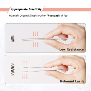 Pince à épiler en acier inoxydable or rose, pointe précise, outil de beauté pour extensions de cils, mise en forme des sourcils et soin des sourcils - Product Image 2