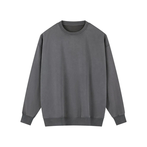 OEM ODM <b>Men</b> Women Acid Wash Sweatshirt Oversized Vintage Crewneck Streetwear Wholesale Supplier - Product Image 3