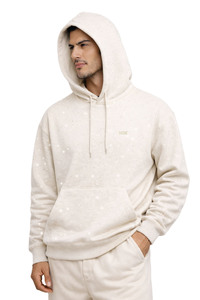 Minimal Rhinestone Hoodies Oversized Heavy Cotton Fleece <b>Pullover</b> Custom Logo High Quality Low MOQ Supplier - Product Image 4
