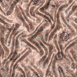 Tela de Seda Orgánica con Estampado Jaipuri, 120 GSM, Tela Bandhani con Estampado Digital para Confección de Prendas, Costura y Decoración del Hogar - Niñas - Product Image 5