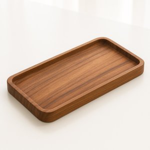 Acacia Wood Serving Tray <b>Rectangle</b> Handmade Wooden Tray <b>Coffee</b> <b>Table</b> Tray Rustic Kitchen Decor Catch All Tray Housewarming - Product Image 2