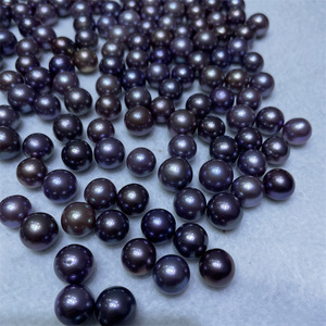Perles d'eau douce naturelles de 9 à 12 mm, Edison nucléaire, bleu foncé, bleuets, forte luminosité avec de légères imperfections, perles en vrac pour le bricolage - Product Image 4