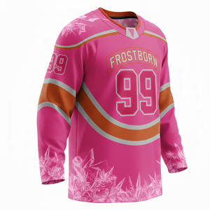 Jersey Personalizado para Fanáticos del Hockey sobre Hielo, Sublimado, Transpirable, de Poliéster, Manga Larga, Uniforme Deportivo - Product Image 5