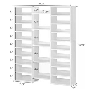 Scarpiera in Legno a 23 Ripiani Autoportante, Organizzatore per Scarpe Premium con Scaffali Resistenti - Product Image 3