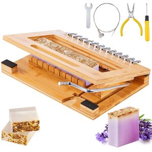 Taglierina di Precisione per Sapone Artigianale in Bambù, per 1-12 Barre, Taglio Preciso di 1 Pollice - Product Image 1