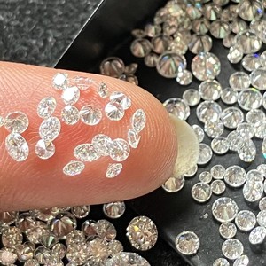 Diamant de laboratoire cultivé CVD, taille brillant rond, 3 mm, clarté VVS-VS, couleur DEF blanche, pour la fabrication de bijoux, prix de gros - Product Image 4