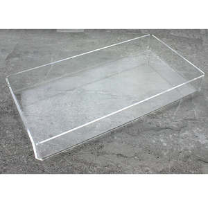 Bandeja de acrílico moderna para servir y almacenar, ideal para té, café y desayuno. Plato transparente de lucita hecho a mano para decoración del hogar y mesa de café. - Product Image 6