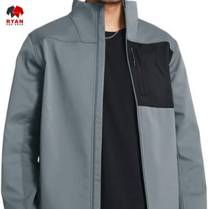 Veste Softshell de Qualité Supérieure pour Hommes, Fermeture Éclair, Col Montant, Tissu Respirant avec Logo Personnalisé - Product Image 2