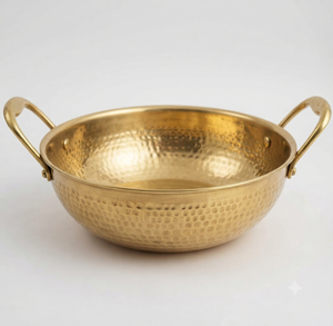 Wholesale Prices Pure Brass Kadahi With Dual Handles And Lid For Stovetop <b>Cooking</b> Durable Round Cookware <b>Pot</b> Kadahi - Product Image 6