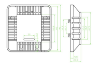 Boîtier de distribution OEM en ABS poli pour capteur de température et d'humidité, indice IP54, pour carte PCB, 90x83x34mm