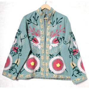 Veste d'hiver pour femmes, style ethnique Suzani, à col montant, respirante, tissée à la main, matelassée en coton, avec doublure en coton, idéale pour les festivals - Product Image 4