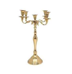 Mini candélabre en métal pour la décoration de la maison, qualité supérieure, porte-bougie fantaisie, candélabre unique en or poli, pour la table de mariage - Product Image 4