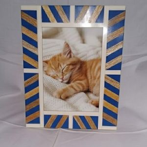 Handmade Lightweight Creative Fashionable Blue <b>White</b> Bone Inlay Wood Photo <b>Frame</b> Customized Color Logo Worldwide Supply India - Product Image 4