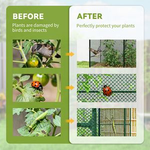 Rete per Orto 6FT X 4FT X 6FT con Porta a Cerniera, Tenda Protettiva per Piante da Giardino e Colture Verdi - Product Image 4