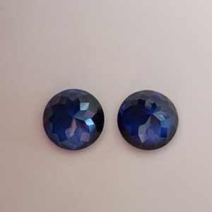 Zafiro Azul de Alta Calidad, Corte Redondo, Gema Suelta, Creado en Laboratorio, Claridad Brillante, para Joyería Fina, Venta al Por Mayor - Product Image 4