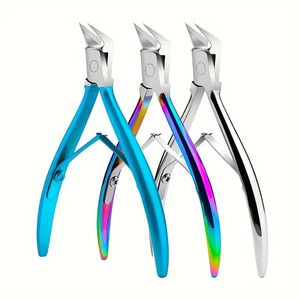 Cortacutículas de acero inoxidable personalizados con logotipo propio para uso en salones de belleza, herramienta de manicura duradera con mango de fácil agarre. - Product Image 1