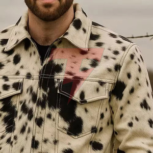 Modern Hair On <b>Leather</b> <b>Jacket</b> For <b>Men</b> Premium Craftsmanship Stylish Winter Wear Comfortable Custom Outerwear Design - Product Image 6