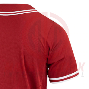 เสื้อเบสบอลแบบดูดซับความชื้นสีพื้นแบบปรับแต่งได้ สำหรับทีมสโมสร ประสิทธิภาพสูง - Product Image 4