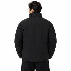 Custom Logo <b>Men</b> Puffer Jacket High Neck Insulated Winter Coat Water Resistant Heavy Duty Padded <b>Men's</b> Jackets OEM Wholesale USA - Product Image 3