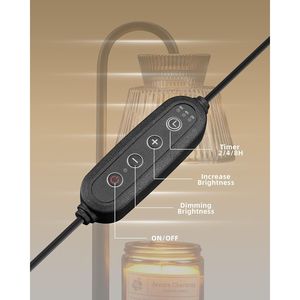 Lámpara Calentadora de Velas Regulable con Temporizador y 2 Bombillas para Velas Aromáticas en Frasco, Ideal para el Hogar o como Regalo de Cumpleaños para Mujeres - Product Image 4
