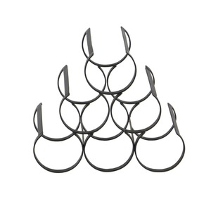 Porte-vin en métal noir incurvé, support de table pour 6 bouteilles, présentoir à vin moderne en fer - Product Image 3