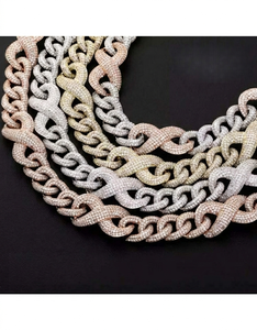 Luxury Hip Hop <b>Iced</b> Out Link <b>Chain</b> 925 Silver 10K 14K Gold Diamond Inspired Rapper Necklace for Men Street Jewelry - Product Image 4