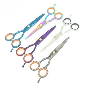 Ciseaux de coiffure professionnels en acier inoxydable 9CR13, lame tranchante, manche en plastique, non pliables, pour droitiers, manche long, salon - Product Image 6