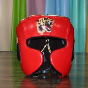 Cuir de vachette véritable Kickboxing Training Gear Winning Head Guard Custom Logo Muay Thai Multicolor Boxing Protector Helmets - Product Image 2