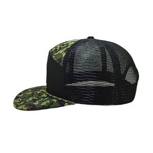 Casquette de chasse camouflage à 7 panneaux avec broderie personnalisée et logo Chapeau de camionneur en corde Chapeaux de camionneur imperméables de haute qualité pour la pêche sportive - Product Image 3