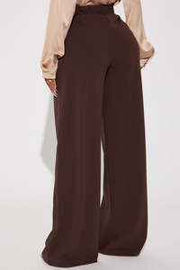 Cotton Linen Women Wide Leg Pants High Waist Pocketed Loose Trousers Spring Summer Lady Casual Trouser In Reasonable Price - Product Image 6