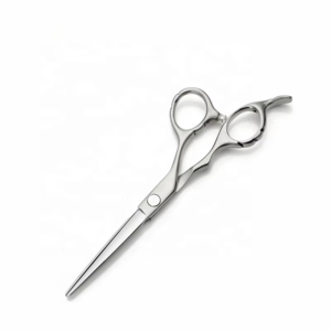 Professional Silver Stainless Steel Barber Hair Cutting Scissors Polished Finish Sharp Blade Beauty Salon <b>Tool</b> Custom Label - Product Image 1