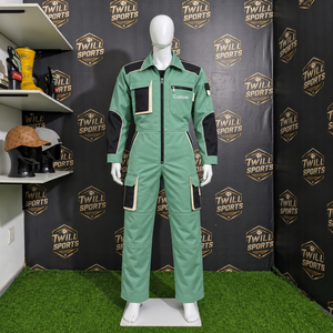 TwillSports <b>Men's</b> Work Coveralls Long Sleeve Cotton Breathable Mechanic <b>Jumpsuit</b> With Zipper Front Customizable - Product Image 5