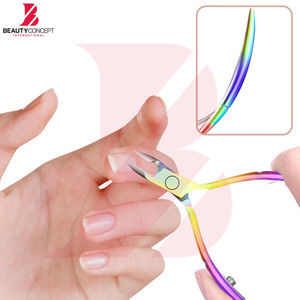 Color Coated Handle Cuticle Nipper, Sharp Precision Nail Cutter <b>Tool</b> for Dead Skin Removal Professional Salon Use Beauty <b>Tool</b> - Product Image 2