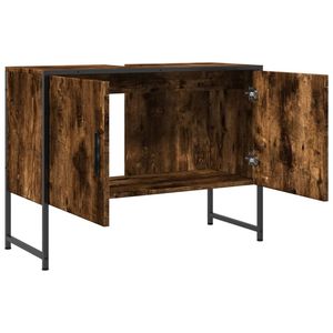 Mueble de Baño con Lavabo de Madera de Roble Ahumado Mediano, Producto de Muebles de Baño - Product Image 6