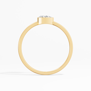 Anillo de compromiso de solitario Moissanite de 0,16 CTW de corte de pera en plata de ley 925 para compra a granel - Product Image 3