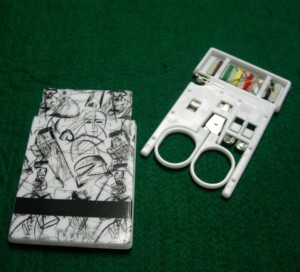 AA0099 Traveling <b>Sewing</b>|<b>Sewing</b> Accessory Plastic Card Holder With Abstract Black And White Pattern Square Shape For Needlework - Product Image 2