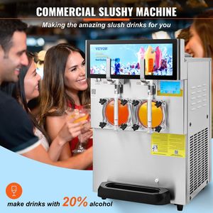 Macchina Commerciale per Bevande Congelate e Smoothie Margarita in Acciaio Inox da 1155W, 8L/2.1 Galloni, Doppia Vasca per Slushy e Gelato - Product Image 2