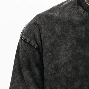 Camiseta de Hombre Oversize de Algodón 100% Tejido, 250GSM, de Peso Pesado, Personalizable, Lisa, Estilo Vintage, Cuello Redondo, Venta al por Mayor 2026 - Product Image 3